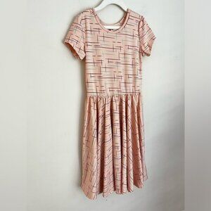 Dot Dot Smile Girls pink print twirl Dress short sleeve 8/10